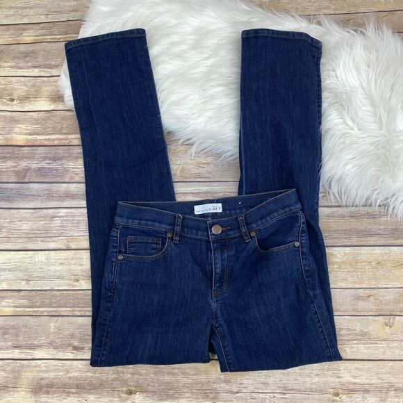 LOFT Made & Loved Women's Modern Straight Leg Jeans Size 2/26 Zip Fly Mid Rise - Picture 2 of 7
